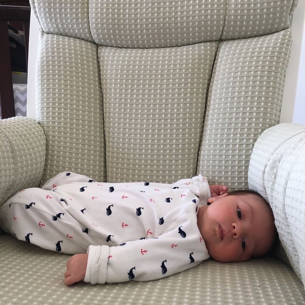Janie and Jack Infant Whale Anchor Pajamas Footie